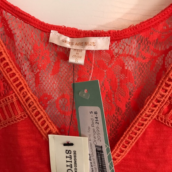 Stitch Fix Skies are Blue Bacup Lace Shoulder Top - Picture 3 of 5